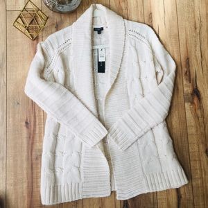 NWT Talbots Cream Colored Cardigan Sweater